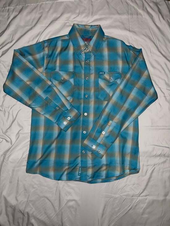 Dixxon Flannel Co. Other - Dixxon Flannel Co. Men's A Cold One Blue and Tan Plaid Flannel Shirt